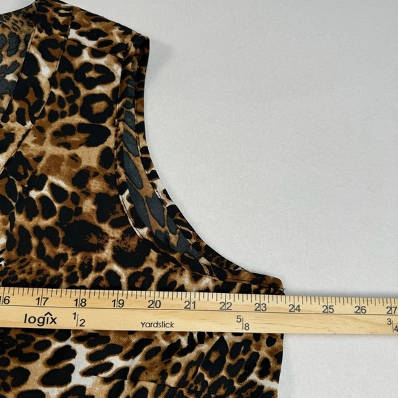 Mph Collection Sleeveless Mini Dress Womens Sz 2X Animal Print Button Down NWT - Picture 8 of 10
